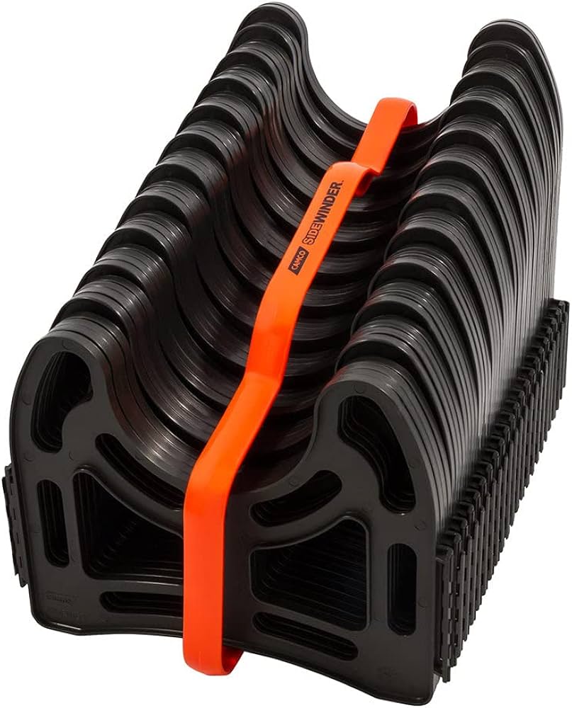 Camco Sidewinder 20-Ft Camper/RV Sewer Hose Support | Telescoping Design Flexes Around Obstacles & Deep Cradles Hold Sewer Hose | Out-of-The-Box Ready & Folds for RV Storage and Organization (43051)