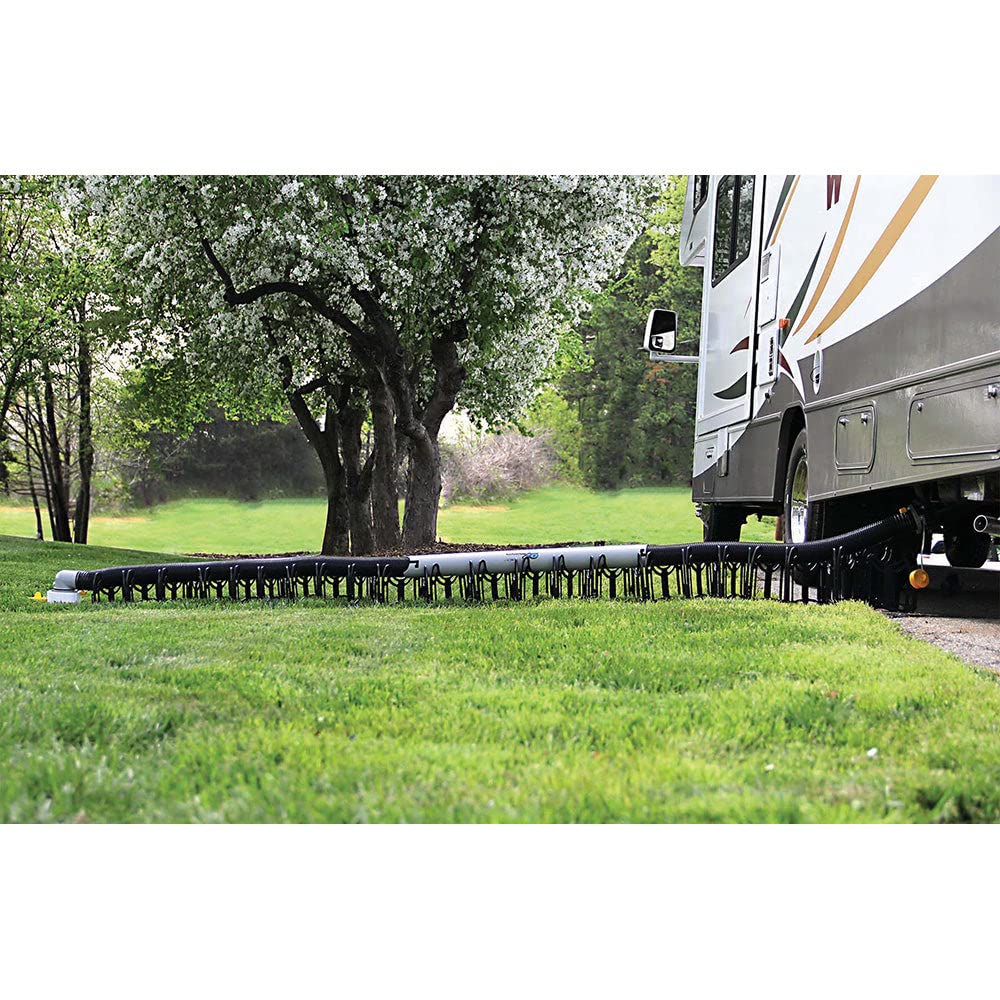 Camco Sidewinder 20-Ft Camper/RV Sewer Hose Support | Telescoping Design Flexes Around Obstacles & Deep Cradles Hold Sewer Hose | Out-of-The-Box Ready & Folds for RV Storage and Organization (43051)
